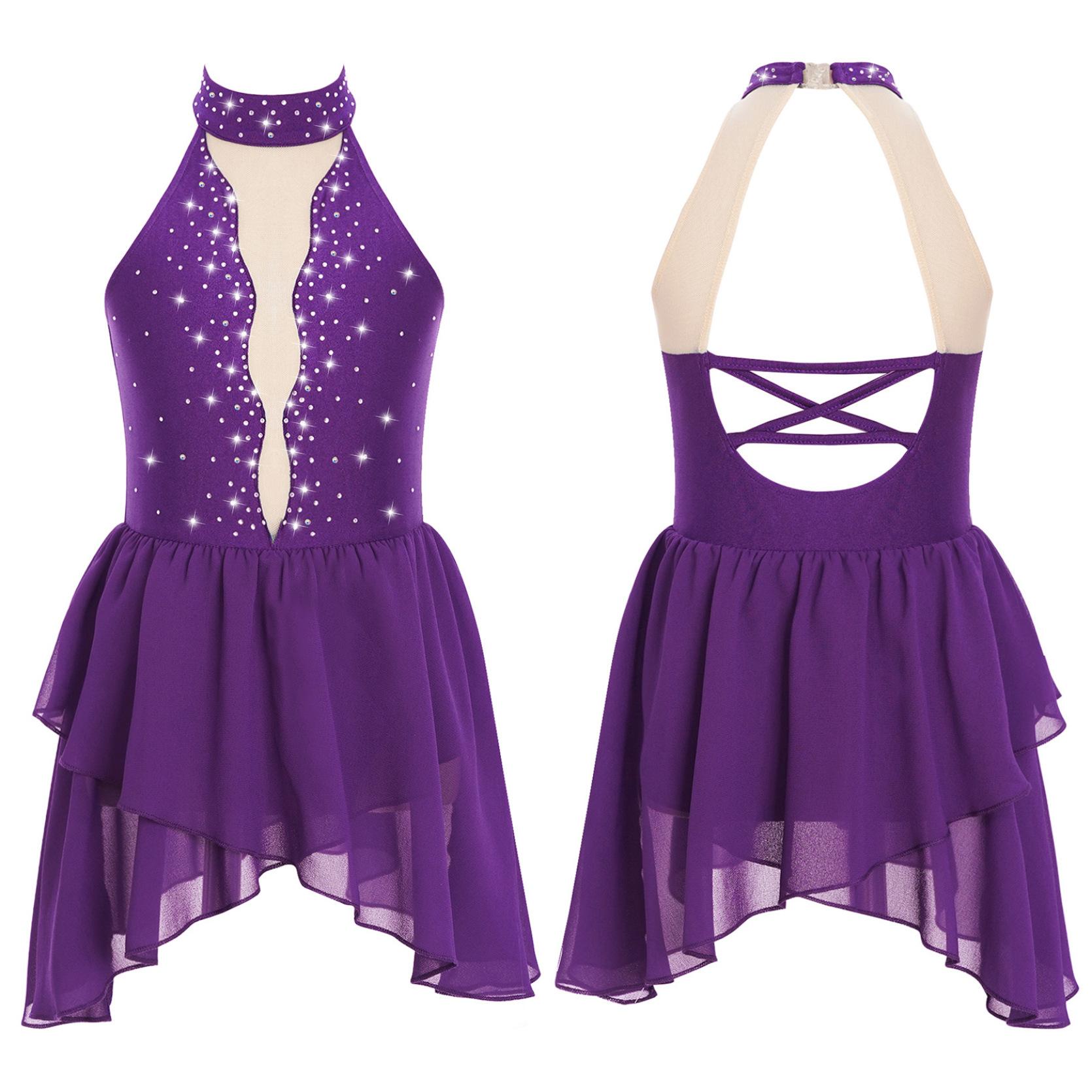 Детское балетное платье для лирических танцев для девочек, костюм для фигурного катания со стразами, прозрачный сетчатый гимнастический трико без рукавов, танцевальная одежда 13-14 Years фиолетовый
Детское балетное платье для лирических танцев для девочек, костюм для фигурного катания со стразами, прозрачный сетчатый гимнастический трико без рукавов, танцевальная одежда 13-14 Years фиолетовый