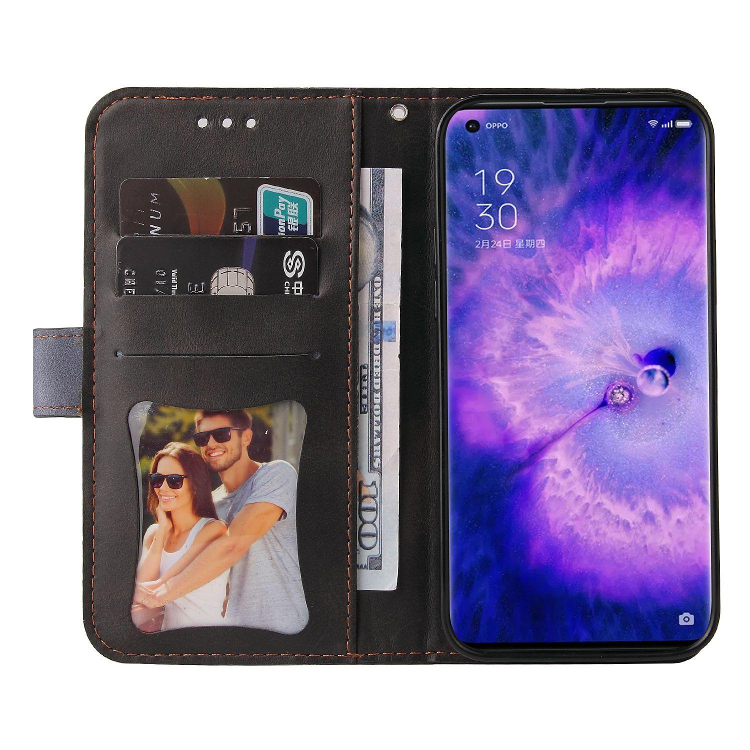 For Oppo Find X5 Protective Phone Cover,Dual-color Splicing Magnetic Clasp Stand Wallet PU Leather Case Grey
For Oppo Find X5 Protective Phone Cover,Dual-color Splicing Magnetic Clasp Stand Wallet PU Leather Case Grey