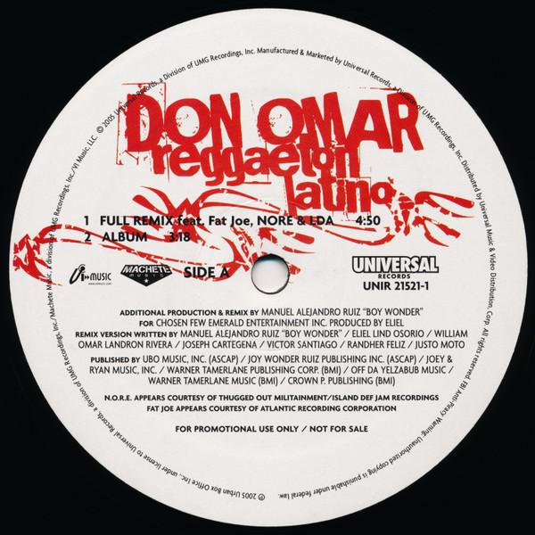 12inch Record DON OMAR - Reggaeton Latino UNIR215211 Universal Recor 2005 US Rap & Hip-Hop/R&B Used
12inch Record DON OMAR - Reggaeton Latino UNIR215211 Universal Recor 2005 US Rap & Hip-Hop/R&B Used
