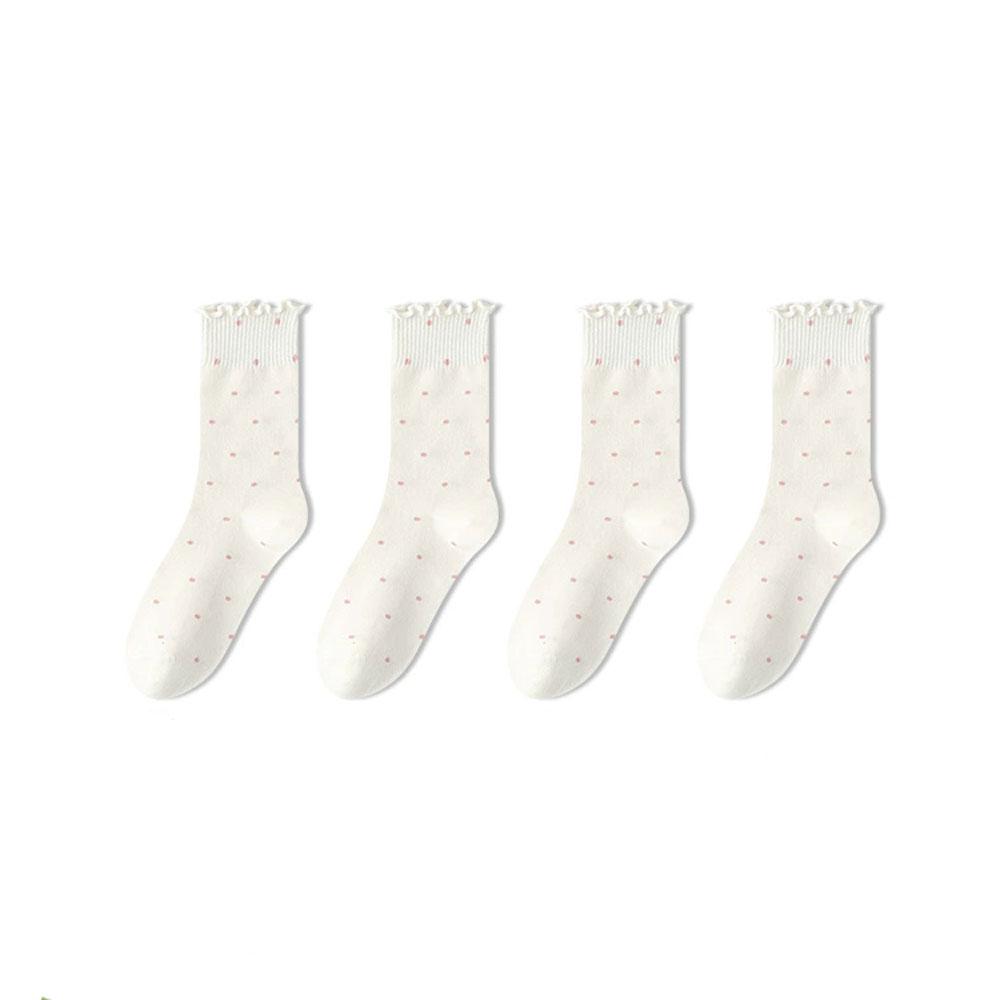 4 пары Y2K Kawaii Ruffled Socks для женщин Harajuku Polka Dot Cotton Cute Ankle Socks Set One Size
4 пары Y2K Kawaii Ruffled Socks для женщин Harajuku Polka Dot Cotton Cute Ankle Socks Set One Size