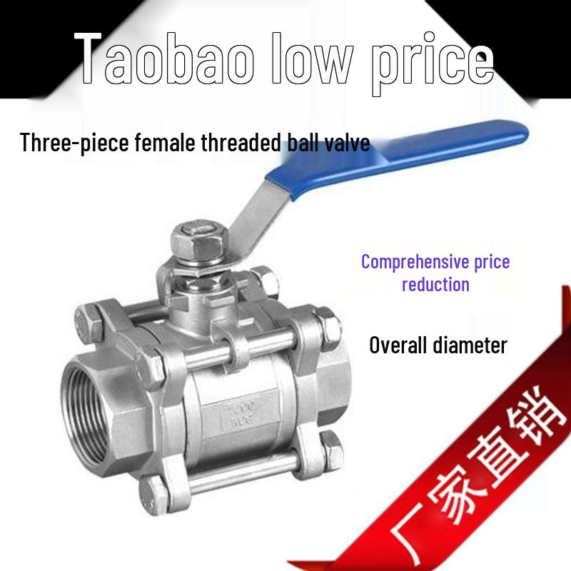 Threaded 304 Stainless Steel Three-Piece Full Bore Ball Valve with 316 Hard Seal for High Flow Water Pipes 201 Threaded DN15
Threaded 304 Stainless Steel Three-Piece Full Bore Ball Valve with 316 Hard Seal for High Flow Water Pipes 201 Threaded DN15