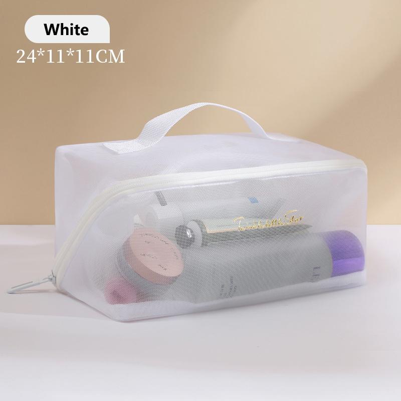 New Transparent Mesh Pillow Cosmetic Bag Travel Tote Makeup Toiletry Storage Pouch Washbag Large Capacity Organizer Zipper Bags білий
New Transparent Mesh Pillow Cosmetic Bag Travel Tote Makeup Toiletry Storage Pouch Washbag Large Capacity Organizer Zipper Bags білий