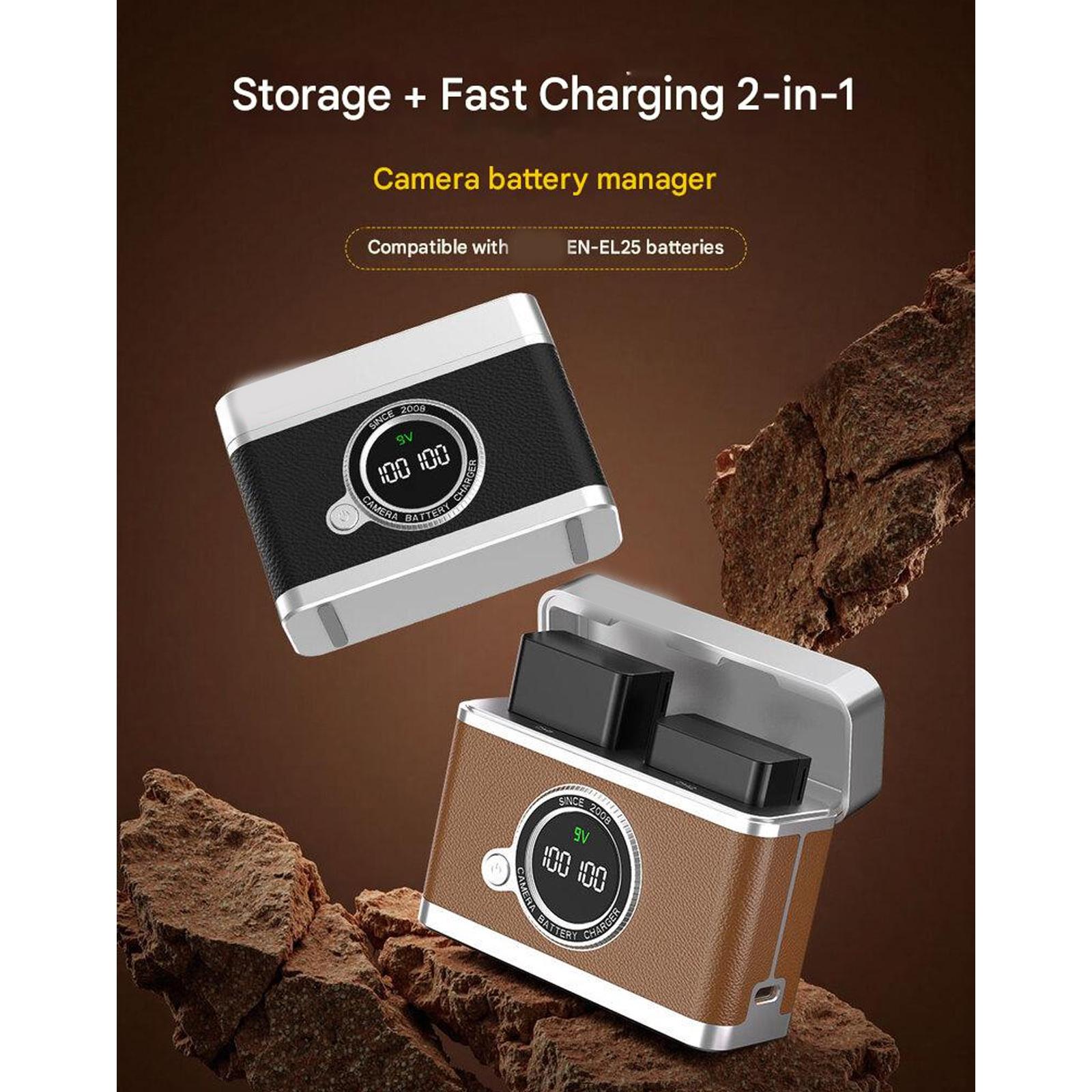 Type C Rapid Charging Block Quick Charging Battery Adapter for EN EL25 Batteries Double Slot Design Voltage Monitoring чорний
Type C Rapid Charging Block Quick Charging Battery Adapter for EN EL25 Batteries Double Slot Design Voltage Monitoring чорний