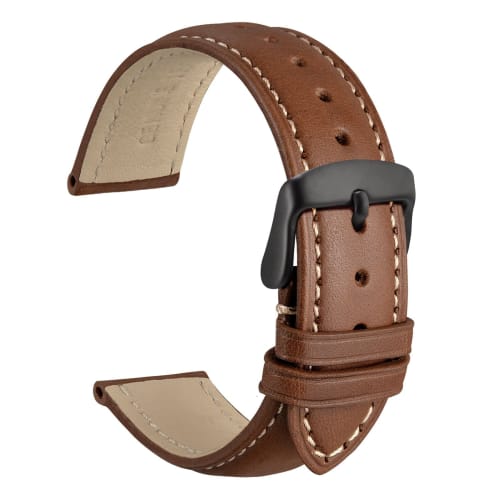 WOCCI 16mm Replacement Watch Strap, Vintage Genuine Leather Watch Band, Saddle Brown with Black Buckle
WOCCI 16mm Replacement Watch Strap, Vintage Genuine Leather Watch Band, Saddle Brown with Black Buckle