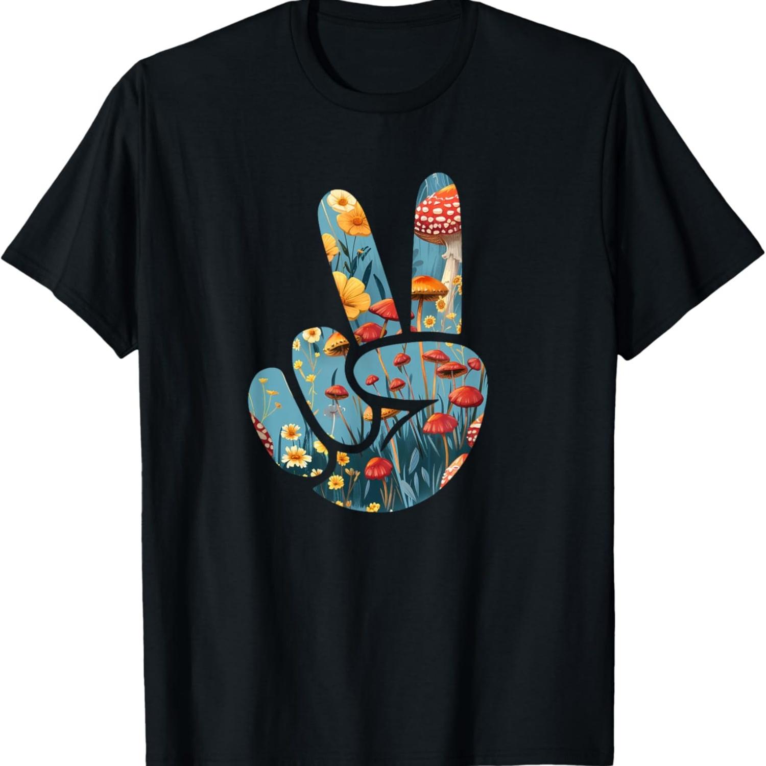 Natural Silhouette Forest Meadow Cottagecore Peace Sign Hand T-Shirt(65) S чёрный
Natural Silhouette Forest Meadow Cottagecore Peace Sign Hand T-Shirt(65) S чёрный