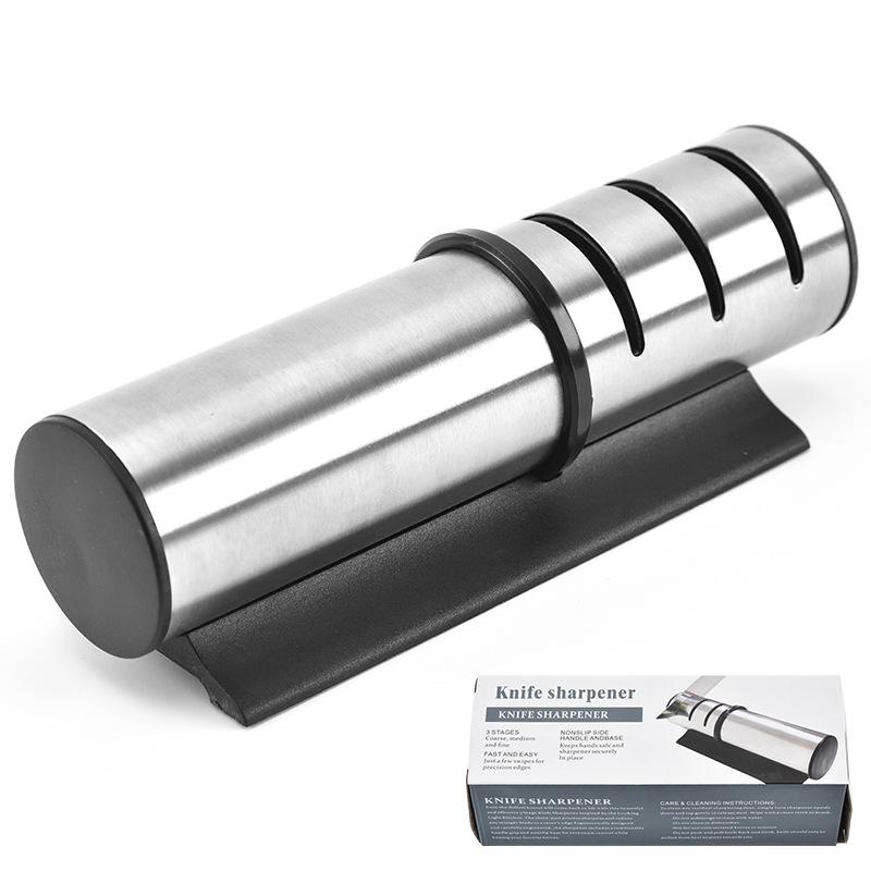 Three-Stage Handheld Knife and Scissors Sharpener with Tungsten Steel Stone
Three-Stage Handheld Knife and Scissors Sharpener with Tungsten Steel Stone