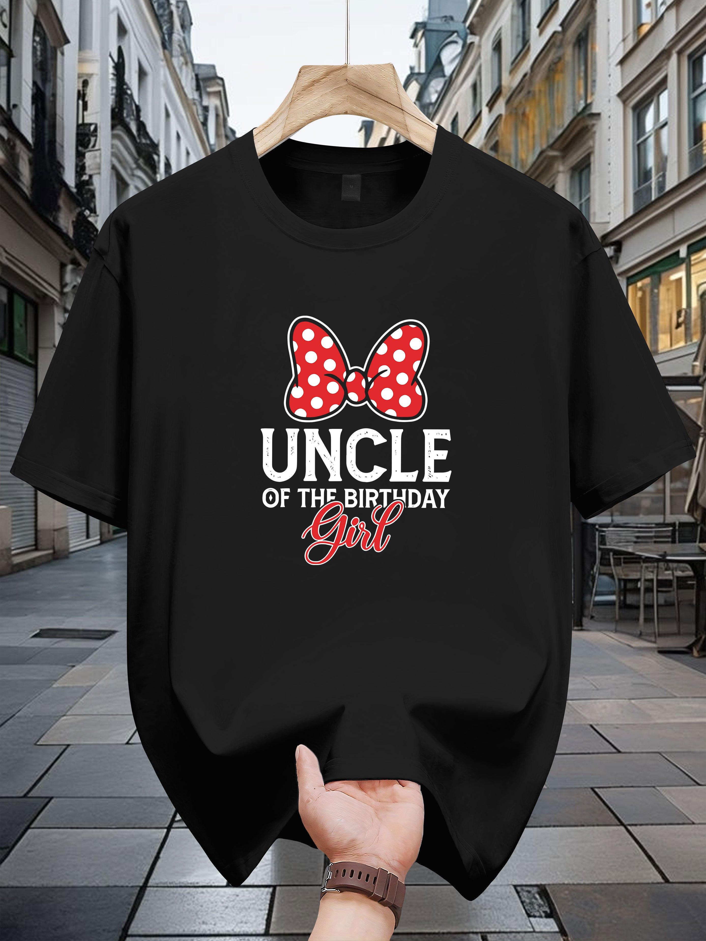 Uncle of the Birthday Girl Graphic T-shirt - Casual & Comfortable Short Sleeve Tee with Polka Dot Bow Design M
Uncle of the Birthday Girl Graphic T-shirt - Casual & Comfortable Short Sleeve Tee with Polka Dot Bow Design M