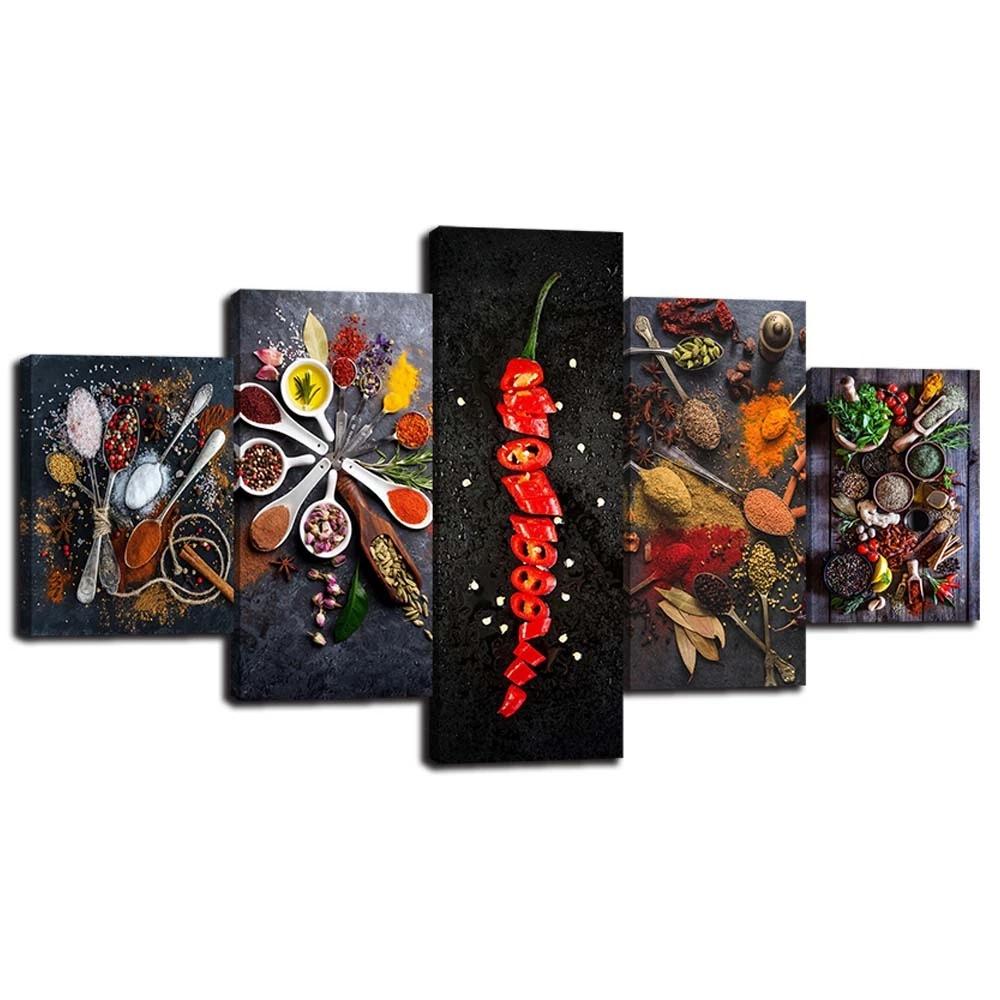 Frameless Poster Modular 5pcs Herbs Spices Food Canvas Painting Wall Art HD Printing Picture Home Decoration Kitchen Restaurant 20x35 20x45 20x55cm
Frameless Poster Modular 5pcs Herbs Spices Food Canvas Painting Wall Art HD Printing Picture Home Decoration Kitchen Restaurant 20x35 20x45 20x55cm