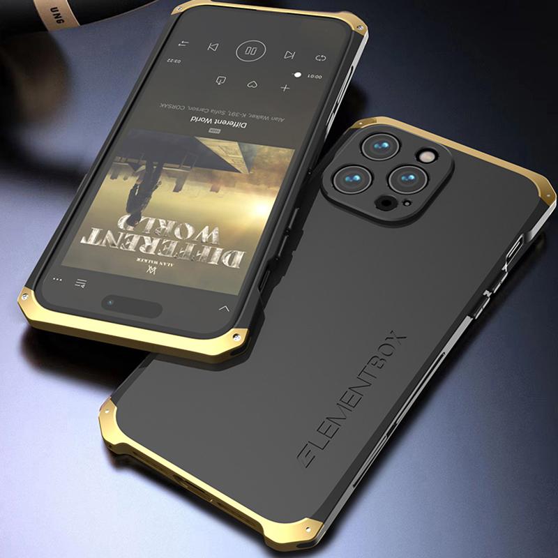 ELEMENT BOX For iPhone 14 Pro Max 3-Piece Design Hard PC Back Cover Metal Frame Shockproof Phone Case Black/Black
ELEMENT BOX For iPhone 14 Pro Max 3-Piece Design Hard PC Back Cover Metal Frame Shockproof Phone Case Black/Black