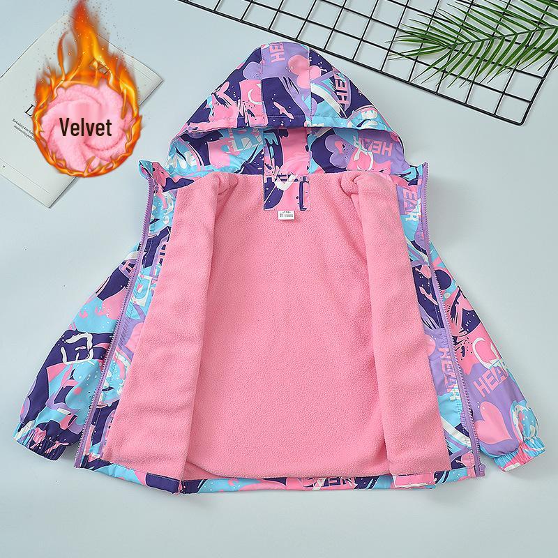 Девичья мультяшная куртка-ветровка с капюшоном на флисе - Водонепроницаемый, ветрозащитный лыжный костюм для осени/зимы 140cm
Девичья мультяшная куртка-ветровка с капюшоном на флисе - Водонепроницаемый, ветрозащитный лыжный костюм для осени/зимы 140cm