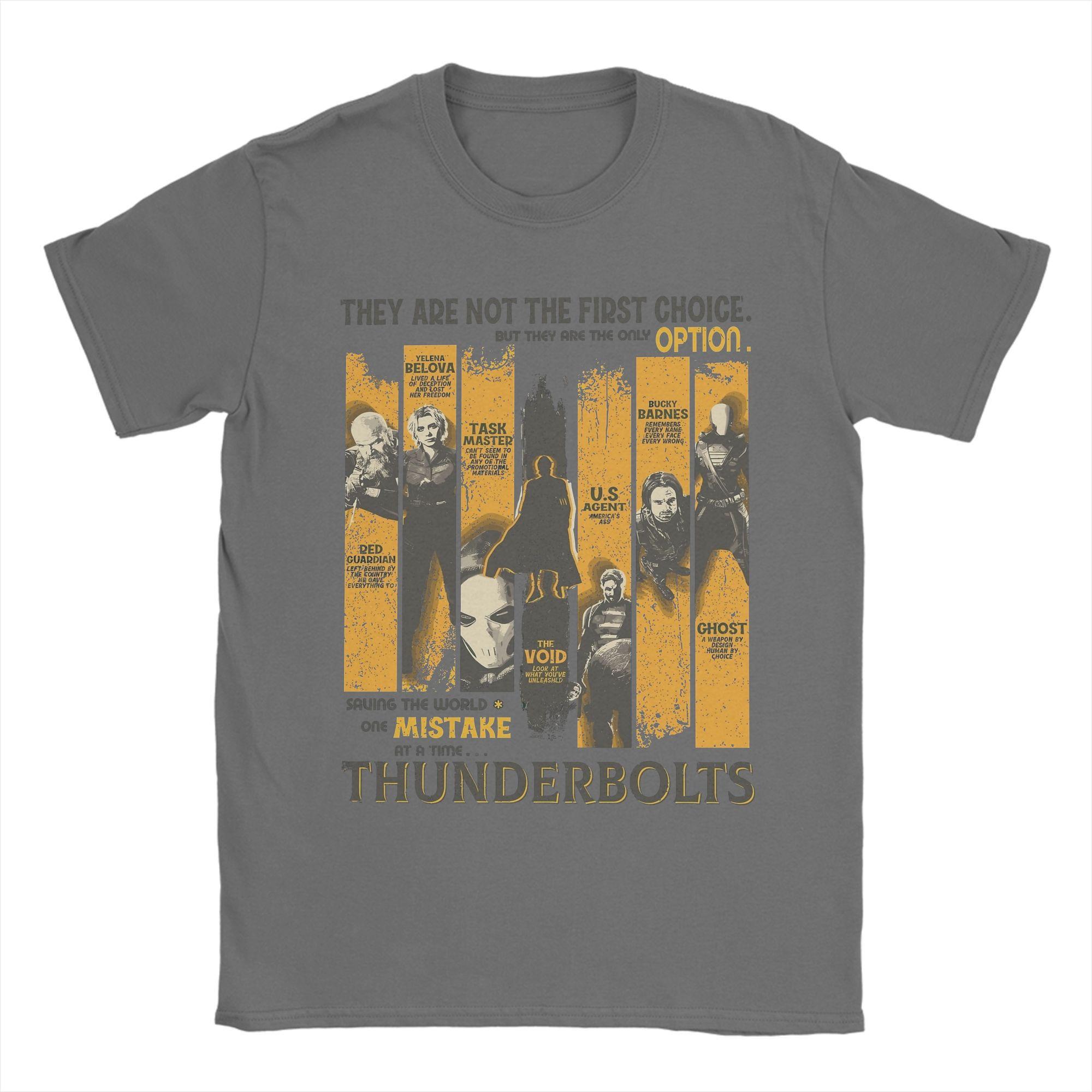 Thunderbolts T Shirt Men 100% Cotton Funny T-Shirts Round Neck Tees Short Sleeve Clothes Gift Idea 3XL
Thunderbolts T Shirt Men 100% Cotton Funny T-Shirts Round Neck Tees Short Sleeve Clothes Gift Idea 3XL