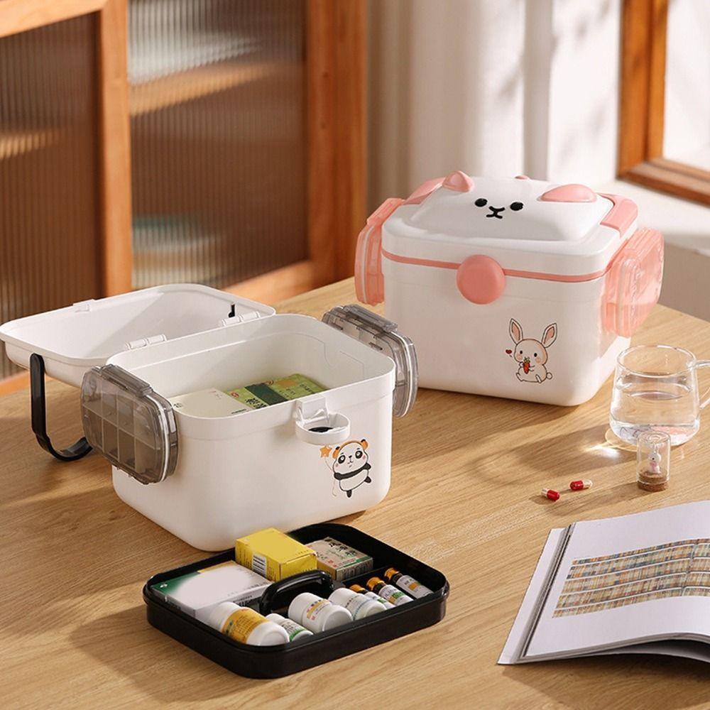 Cute Cartoon Medicine Box Dust-proof Medicine Storage Box Double-layer Medicine Box Student Style A
Cute Cartoon Medicine Box Dust-proof Medicine Storage Box Double-layer Medicine Box Student Style A