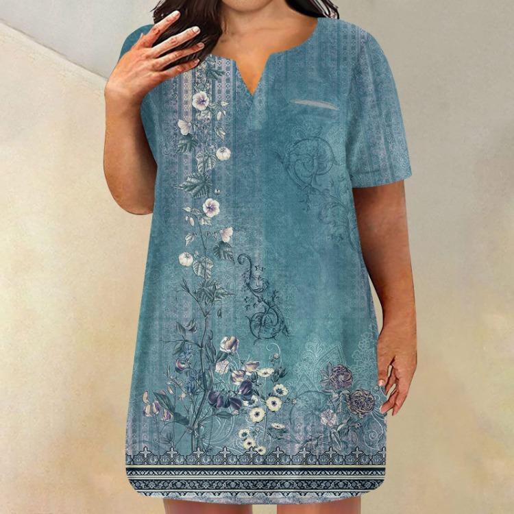 Plus Size Summer Dress Womens Casual V Neck Short Sleeve Solid Tunic With Pocket XXXXXL синій
Plus Size Summer Dress Womens Casual V Neck Short Sleeve Solid Tunic With Pocket XXXXXL синій