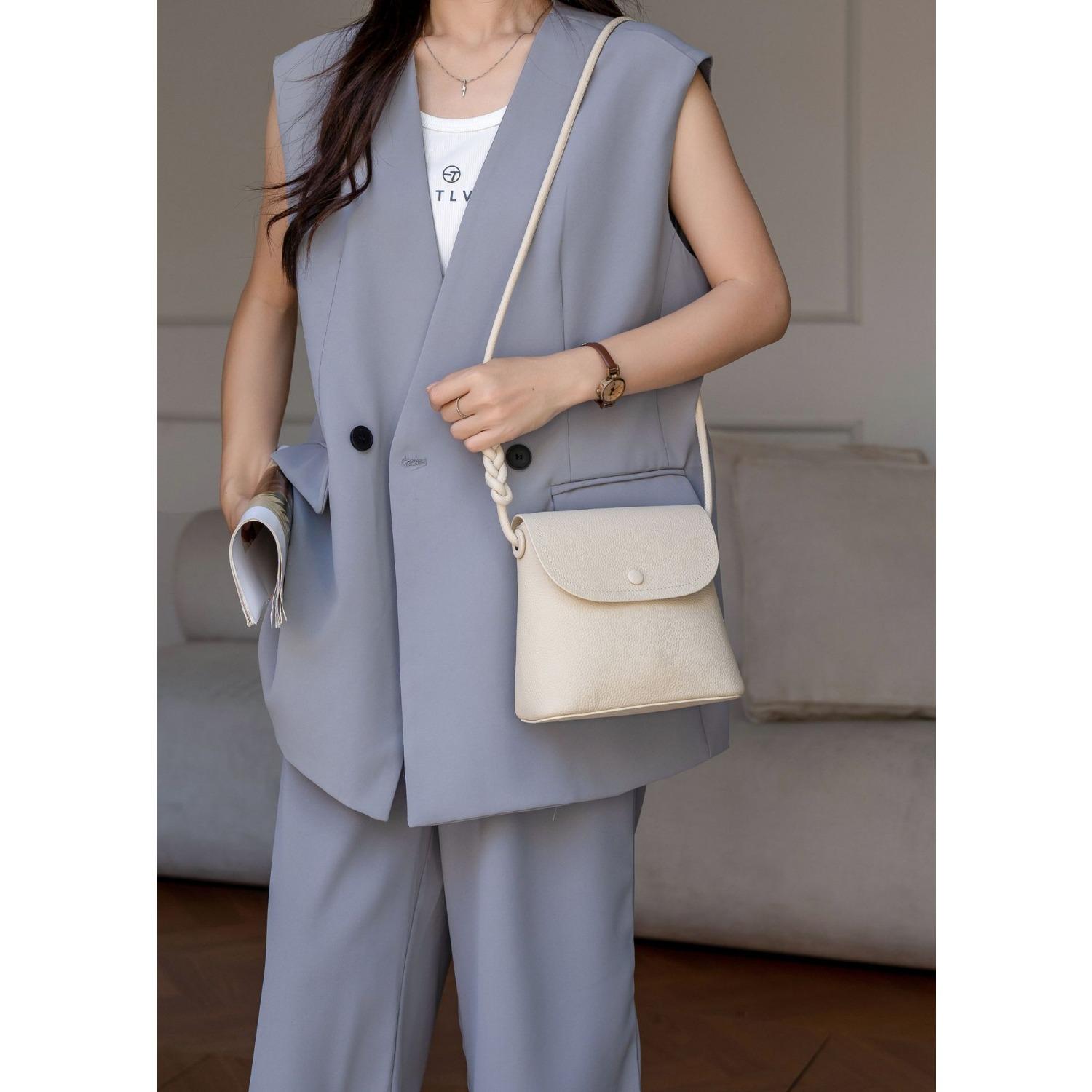 Коровья кожа новая популярная женская сумка через плечо маленькая универсальная маленькая свежая женская сумка для мобильного телефона из натуральной кожи белый