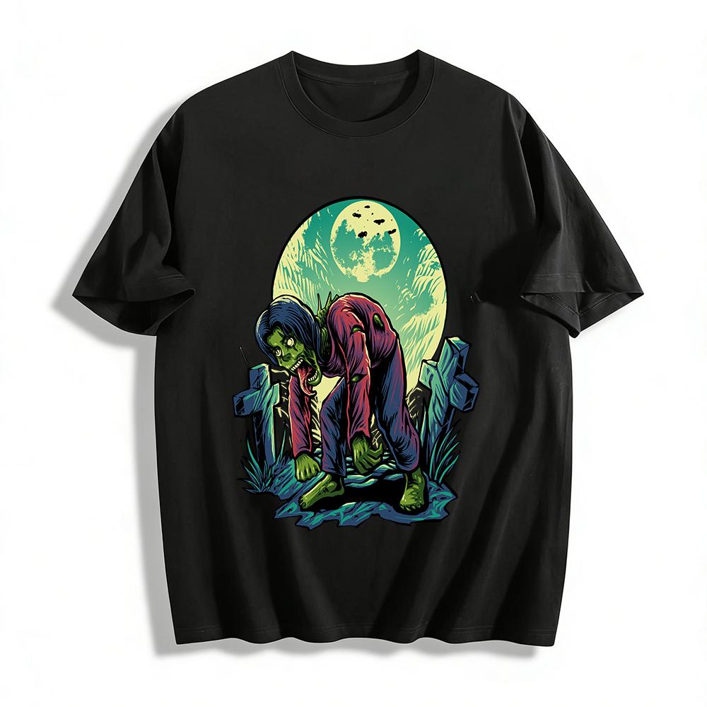Halloween Cemetery Zombie Print T-shirt Spooky Casual Top Pure cotton T-shirt XXS
Halloween Cemetery Zombie Print T-shirt Spooky Casual Top Pure cotton T-shirt XXS