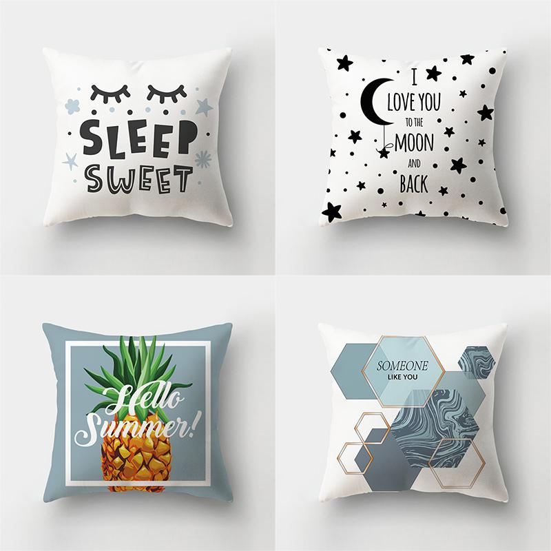 45x45cm Sea Blue Alphabet Pillowcase Pineapple Leaf Plant Pillowcase Sofa Office Seat Car Cushion Cover Home Decor
45x45cm Sea Blue Alphabet Pillowcase Pineapple Leaf Plant Pillowcase Sofa Office Seat Car Cushion Cover Home Decor