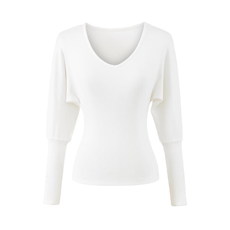 Korean Chic Slim-Fit V-Neck Long Sleeve Brushed T-Shirt for Women S білий
Korean Chic Slim-Fit V-Neck Long Sleeve Brushed T-Shirt for Women S білий