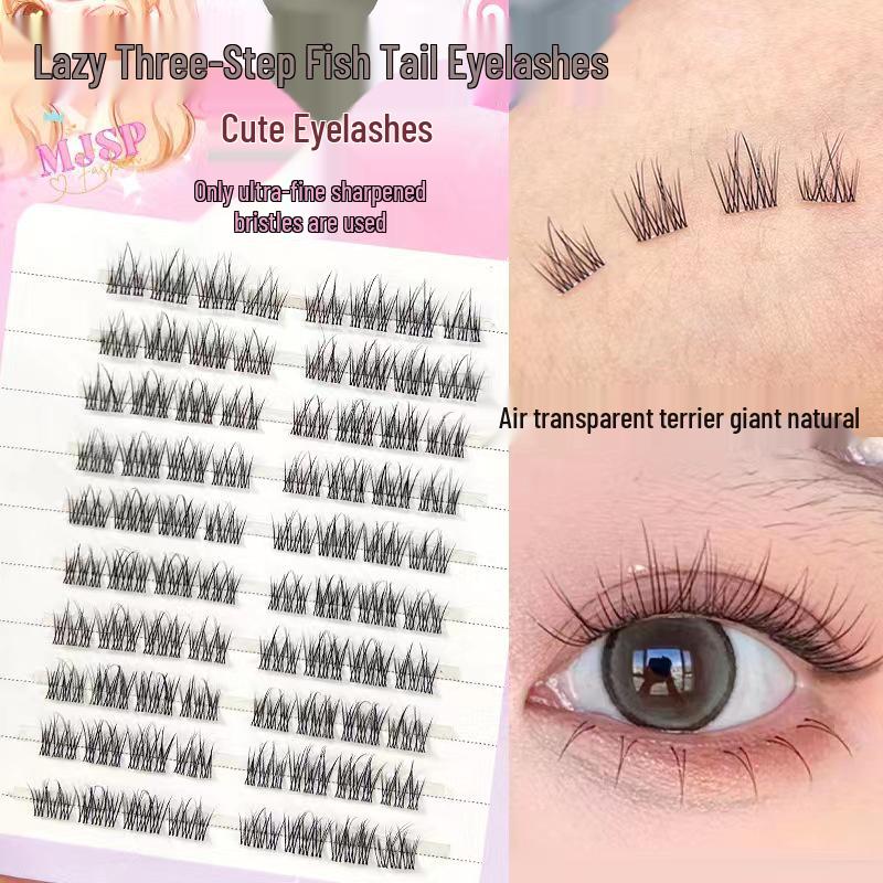 Mengjie Shangpin Three-Step Natural Comic False Eyelashes - Transparent Stem, Segmented Fish Tail Clusters.
Mengjie Shangpin Three-Step Natural Comic False Eyelashes - Transparent Stem, Segmented Fish Tail Clusters.