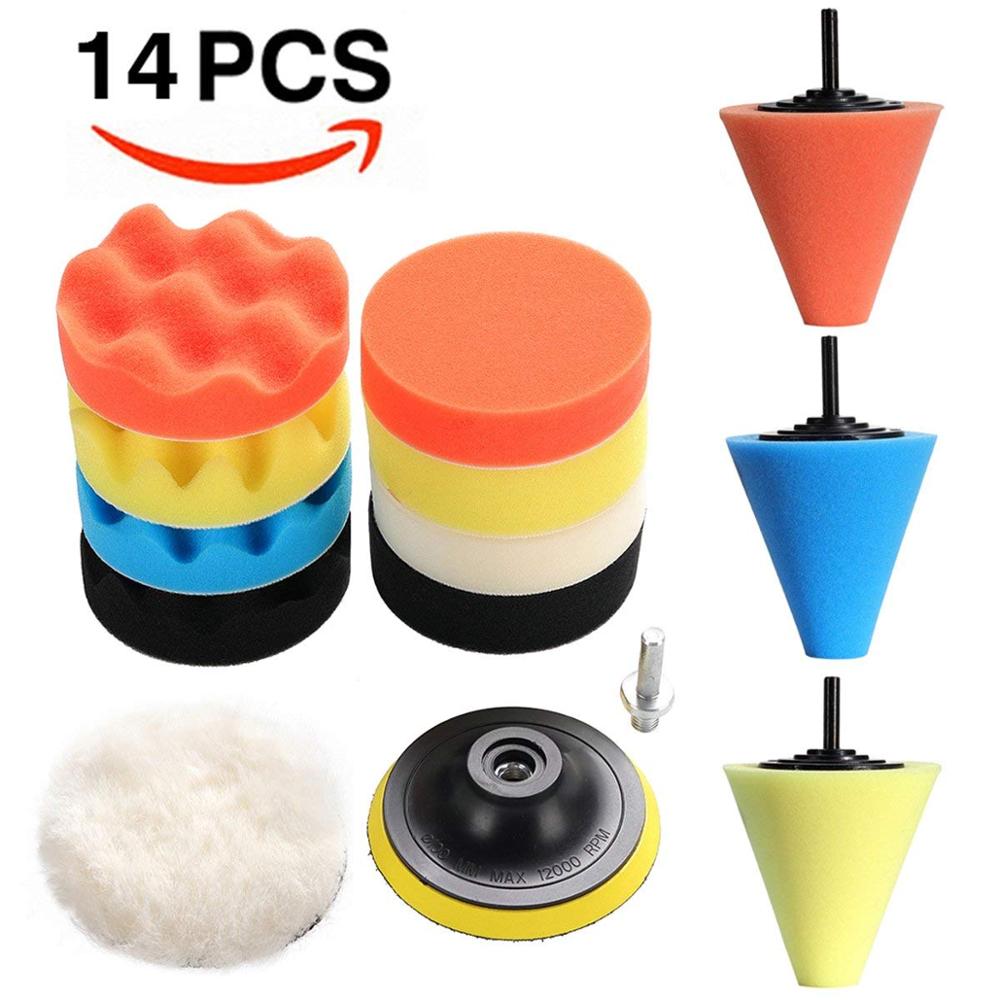 14pcs Car Polishing Kit Buffing Pad 1/3 /6mm Wheel Polishing Cone Car Body Wheels Body Wheel Care Tools Car Cleaning Tools J19
14pcs Car Polishing Kit Buffing Pad 1/3 /6mm Wheel Polishing Cone Car Body Wheels Body Wheel Care Tools Car Cleaning Tools J19