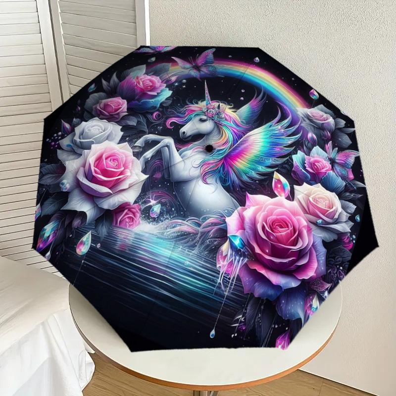 1pc Fantasy Unicorn Garden Umbrella with Plastic Handle,Suitable for All Seasons Home Travel Outdoor UmbrellaDD437
1pc Fantasy Unicorn Garden Umbrella with Plastic Handle,Suitable for All Seasons Home Travel Outdoor UmbrellaDD437