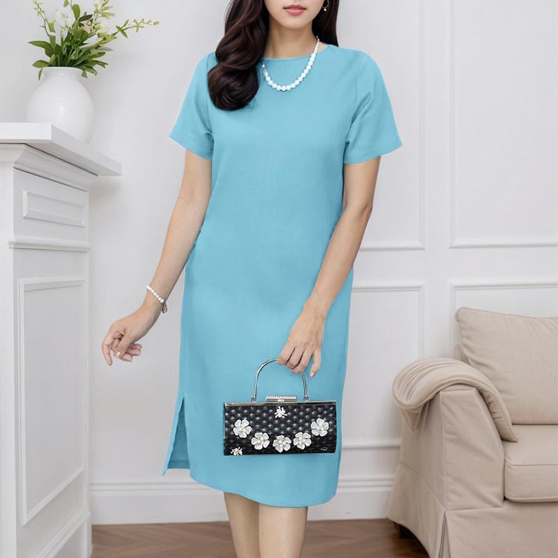 ZANZEA Женское летнее повседневное платье с круглым вырезом и коротким рукавом S синий
ZANZEA Женское летнее повседневное платье с круглым вырезом и коротким рукавом S синий