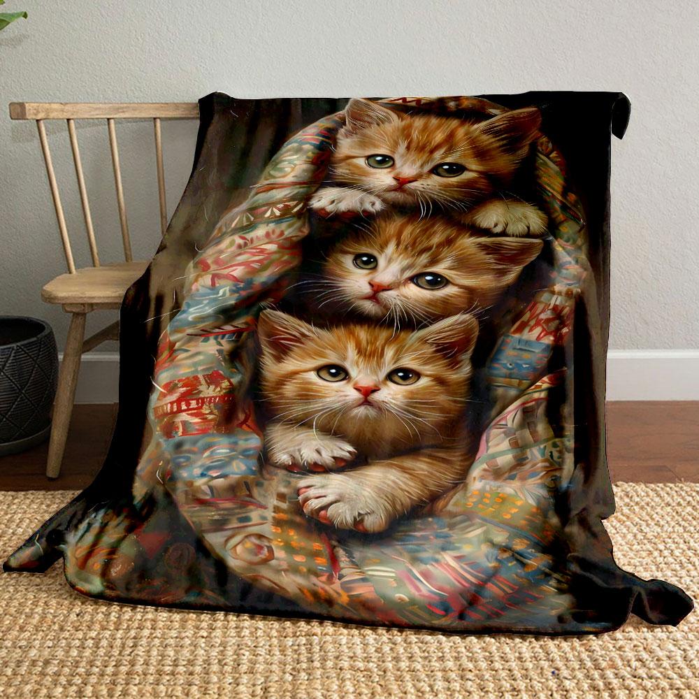 Three Ginger Kittens Printed Blanket bedroom Blanket for Livingroom Couch lunch break Soft throw for Friend s festival Gift 80cm x 120cm
Three Ginger Kittens Printed Blanket bedroom Blanket for Livingroom Couch lunch break Soft throw for Friend s festival Gift 80cm x 120cm