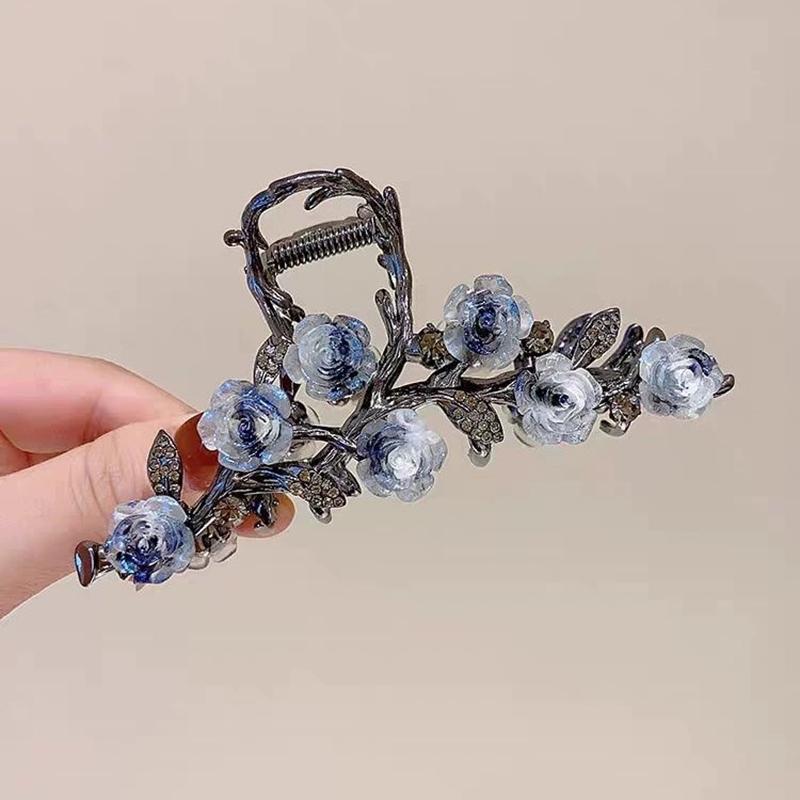 High-End Temperament Aerosol Blue Mountain Camellia Catch Clip Ladies Hair Shark Clip Elegant Dress Hair Accessories
High-End Temperament Aerosol Blue Mountain Camellia Catch Clip Ladies Hair Shark Clip Elegant Dress Hair Accessories
