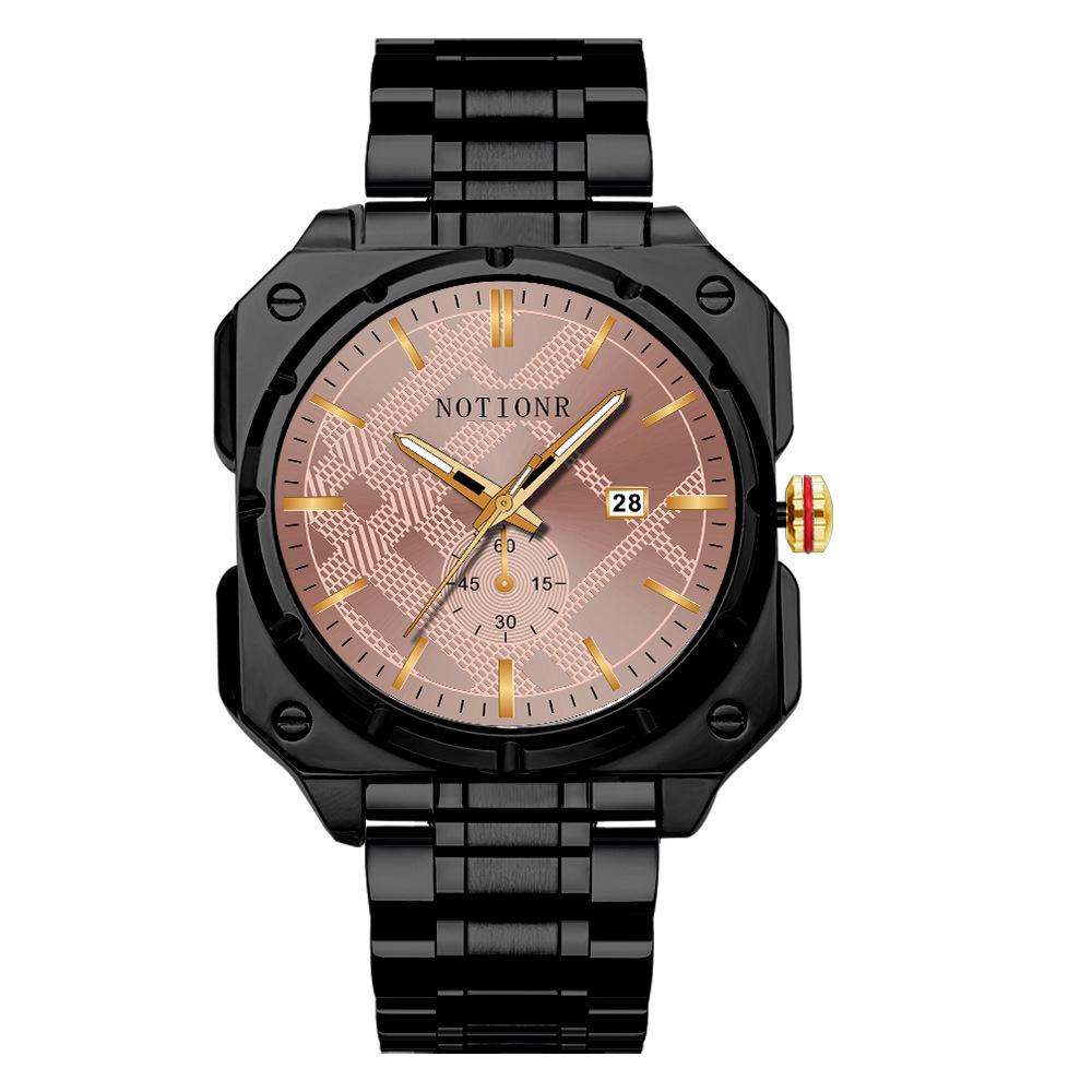 Concept Steel Belt Watch Male Personality Waterproof Calendar Luminous Square Quartz Watch single watch
Concept Steel Belt Watch Male Personality Waterproof Calendar Luminous Square Quartz Watch single watch