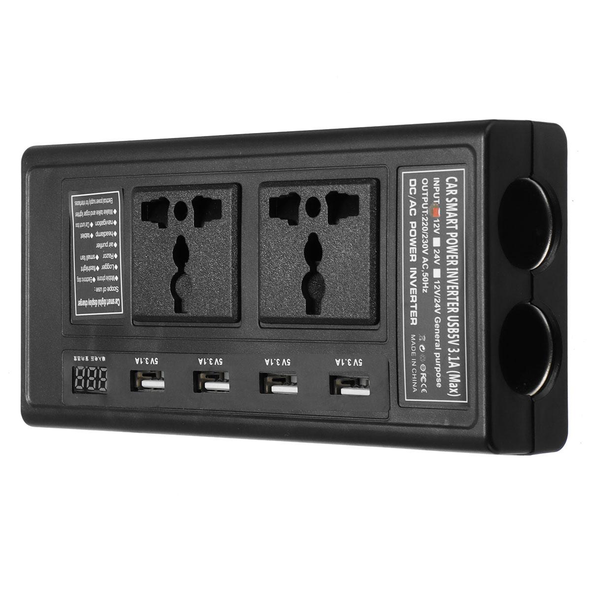 200 Вт 12 В до 220 В постоянного/переменного тока Автомобильный инвертор с 4 USB 2 универсальными розетками, независимым переключателем напряжения, цифровым дисплеем
200 Вт 12 В до 220 В постоянного/переменного тока Автомобильный инвертор с 4 USB 2 универсальными розетками, независимым переключателем напряжения, цифровым дисплеем