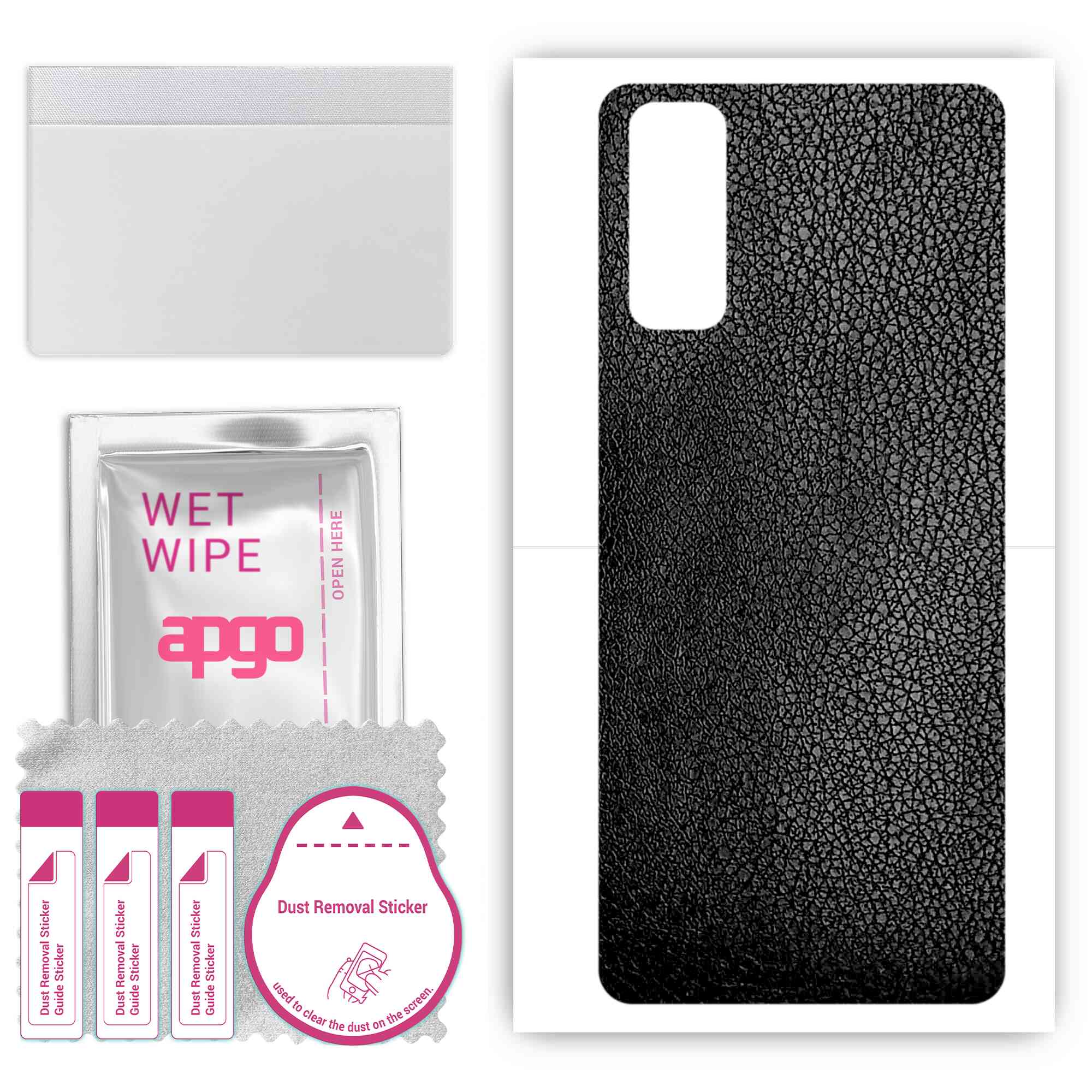 apgo Protective Skin Sticker for the back compatible with Oppo Y20i, Wrap Film, Foil, Vinyl - Pattern Black Leather
apgo Protective Skin Sticker for the back compatible with Oppo Y20i, Wrap Film, Foil, Vinyl - Pattern Black Leather