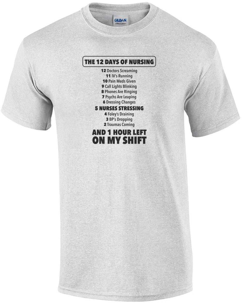 The 12 days of nursing - Funny nurse t-shirt XL
The 12 days of nursing - Funny nurse t-shirt XL