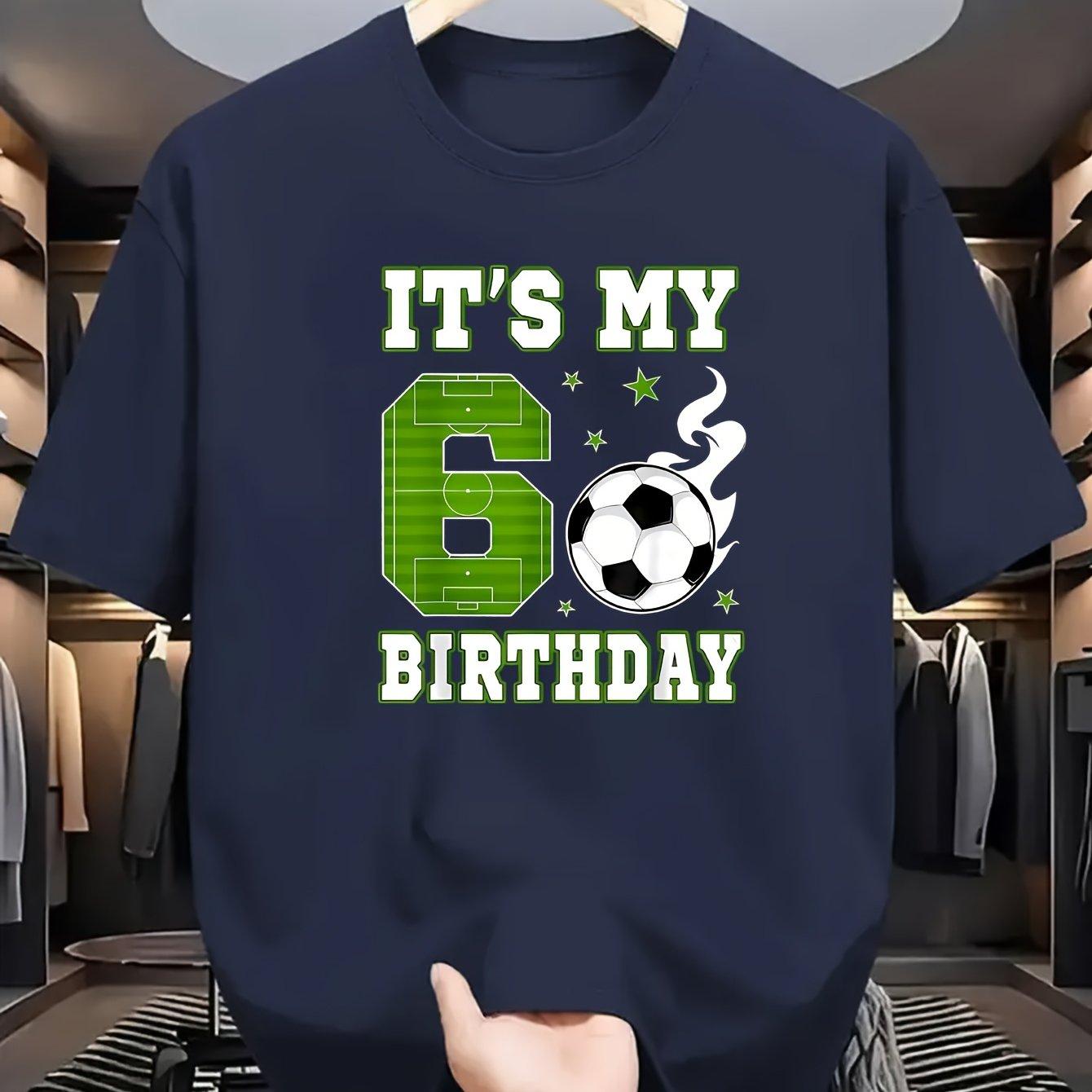 Its My 6th Birthday Soccer Football Tshirt Casual Sporty Short Sleeve Tee Black Birthday Party Outfit 4XL
Its My 6th Birthday Soccer Football Tshirt Casual Sporty Short Sleeve Tee Black Birthday Party Outfit 4XL