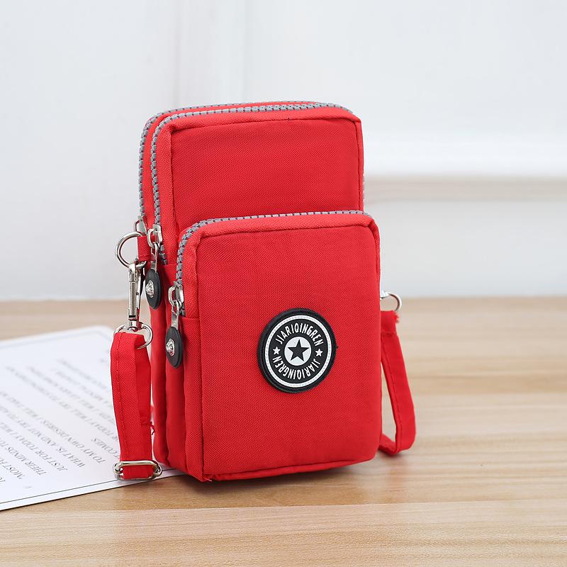 Женская сумка на шею, на плечо, через плечо, сумка для мобильного телефона, дорожная сумочка, кошелек для монет, мини-сумочка красный