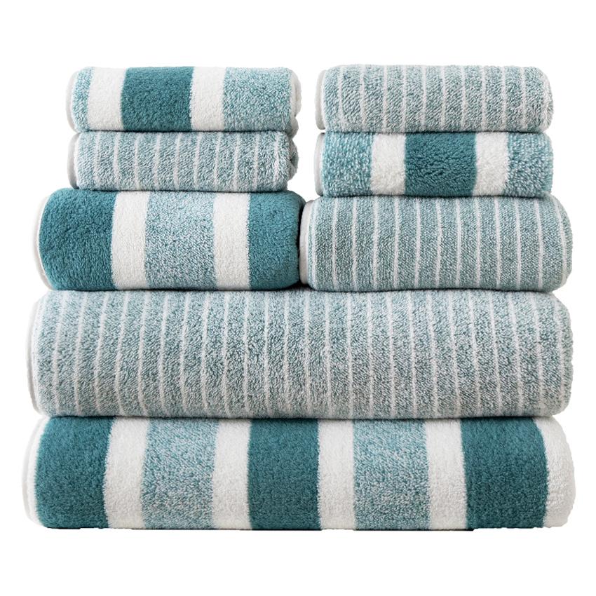 8PCS Striped Towels Set Quick Dry Absorbent Bathroom Towels, 2x Bath Towels 2x Hand Towels 4x Washcloth, for Adults Home Spa зелений
8PCS Striped Towels Set Quick Dry Absorbent Bathroom Towels, 2x Bath Towels 2x Hand Towels 4x Washcloth, for Adults Home Spa зелений