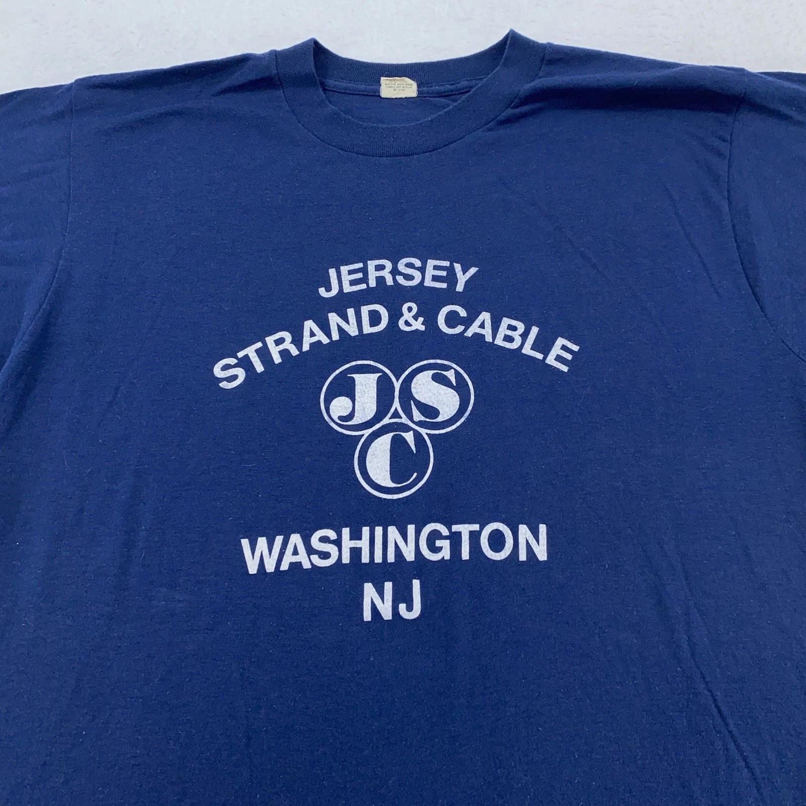 Vintage Jersey Strand & Cable T-Shirt Mens M/L Blue Washington NJ 80s TV 3XL
Vintage Jersey Strand & Cable T-Shirt Mens M/L Blue Washington NJ 80s TV 3XL