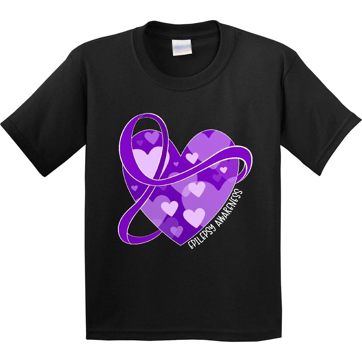 Inktastic Epilepsy Awareness Purple Ribbon Around Heart Youth kids boys T-Shirt Support 130
Inktastic Epilepsy Awareness Purple Ribbon Around Heart Youth kids boys T-Shirt Support 130