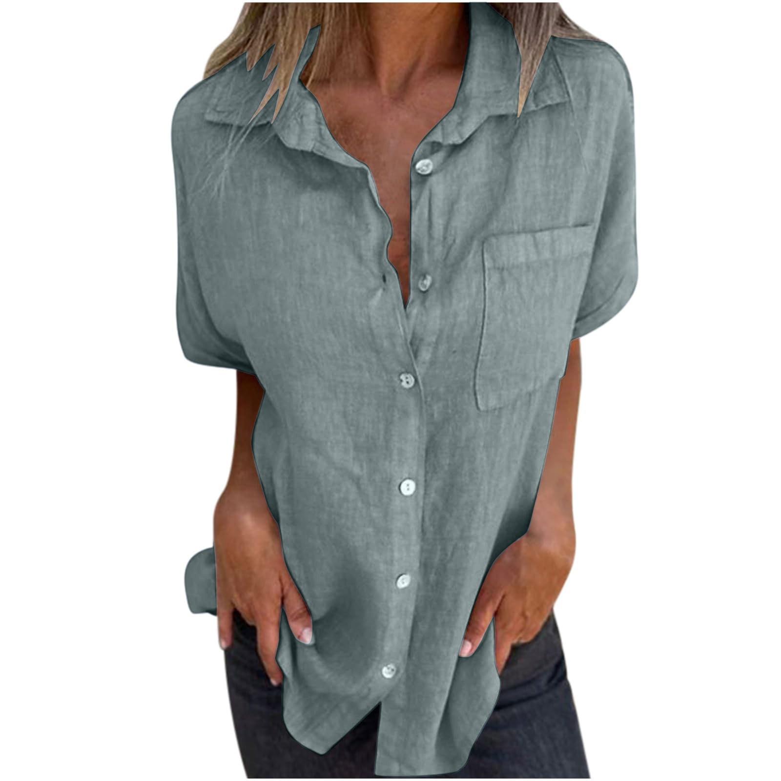 Женская модная повседневная однотонная рубашка с карманом, рукавом «летучая мышь», из хлопка и льна, на пуговицах L
Женская модная повседневная однотонная рубашка с карманом, рукавом «летучая мышь», из хлопка и льна, на пуговицах L