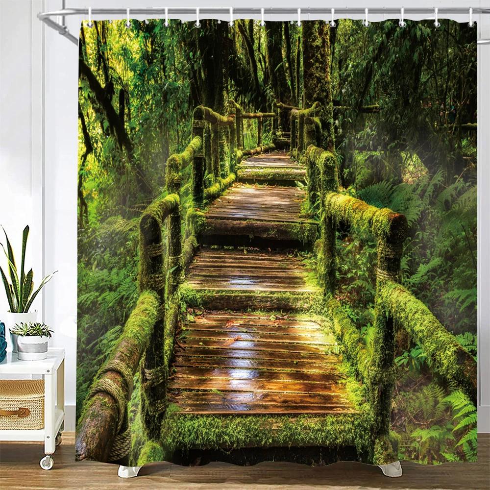 Сучасний 3D-друк Лісова завіса для душу Зелена рослина Дерево Пейзаж Завіса для ванни з гачками для водонепроникної декорації для ванної кімнати W90xH180cm
Сучасний 3D-друк Лісова завіса для душу Зелена рослина Дерево Пейзаж Завіса для ванни з гачками для водонепроникної декорації для ванної кімнати W90xH180cm