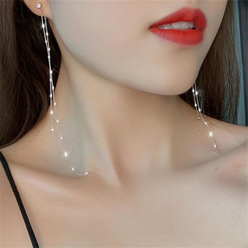 Серьги-капли из стерлингового серебра 925 пробы с кисточками и длинной цепочкой для женщин и девушек, элегантные корейские ювелирные изделия, подарок Eh1807
Серьги-капли из стерлингового серебра 925 пробы с кисточками и длинной цепочкой для женщин и девушек, элегантные корейские ювелирные изделия, подарок Eh1807