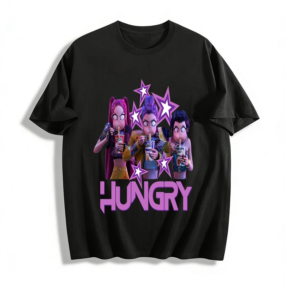 Hungry Anime Girl Group Print T-shirt Trendy Street Style Loose Casual Top For Men And Women Pure cotton T-shirt XXS
Hungry Anime Girl Group Print T-shirt Trendy Street Style Loose Casual Top For Men And Women Pure cotton T-shirt XXS