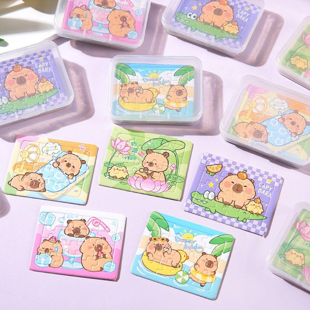 5PCS Cartoon Animal Capybara Paper Jigsaw Puzzles DIY Kids Educational Toy Favors School Prizes 5pcs
5PCS Cartoon Animal Capybara Paper Jigsaw Puzzles DIY Kids Educational Toy Favors School Prizes 5pcs
