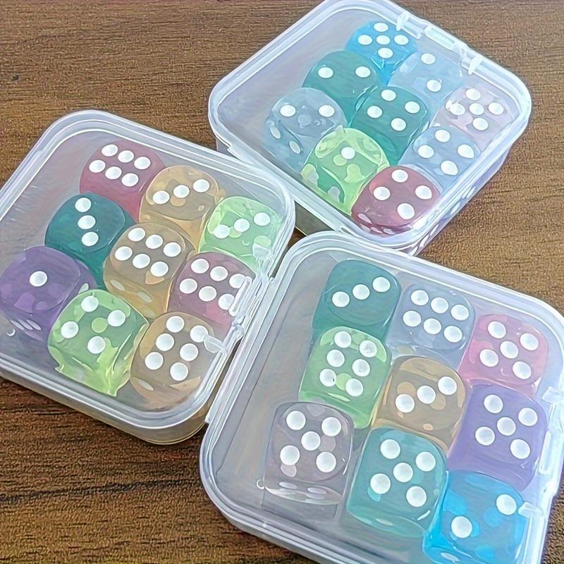 9pcs/set Vibrant Color Dice Set - Assorted Colors, Portable Transparent Storage Box, Perfect for Math Games, Gaming Enthusiasts
9pcs/set Vibrant Color Dice Set - Assorted Colors, Portable Transparent Storage Box, Perfect for Math Games, Gaming Enthusiasts