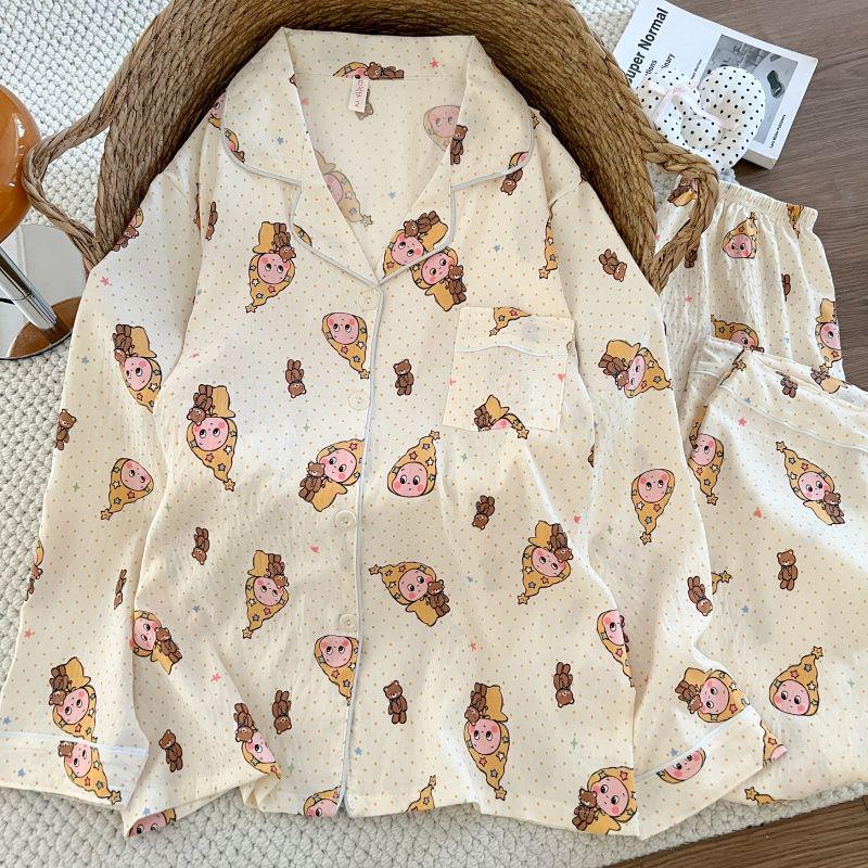 Spring/Autumn Women s Cloud Cotton Pajama Set - Sweet Long-Sleeve and Pant Homewear XXL
Spring/Autumn Women s Cloud Cotton Pajama Set - Sweet Long-Sleeve and Pant Homewear XXL