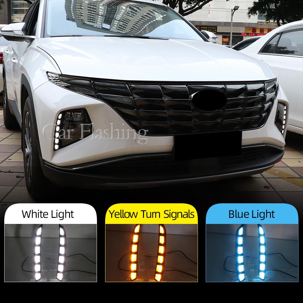 2PCS Дневные ходовые огни для Hyundai Tucson 2021 2022 LED DRL Динамический сигнал поворота Автомобиль противотуманные фары Авто дневные фары
2PCS Дневные ходовые огни для Hyundai Tucson 2021 2022 LED DRL Динамический сигнал поворота Автомобиль противотуманные фары Авто дневные фары