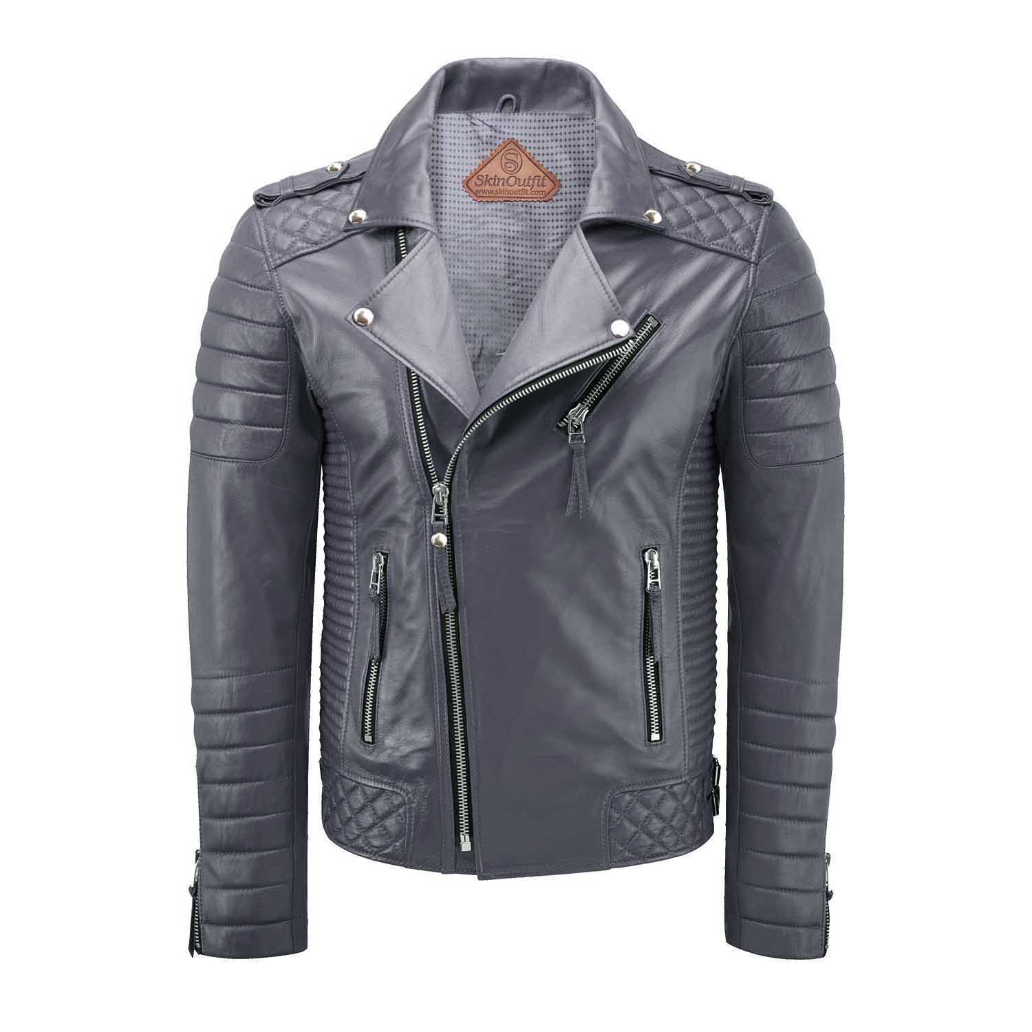 SKINOUTFIT Men s Motorcycle Leather Jacket Genuine Gray Lambskin Café Racer Biker Outerwear XL сірий колір
SKINOUTFIT Men s Motorcycle Leather Jacket Genuine Gray Lambskin Café Racer Biker Outerwear XL сірий колір