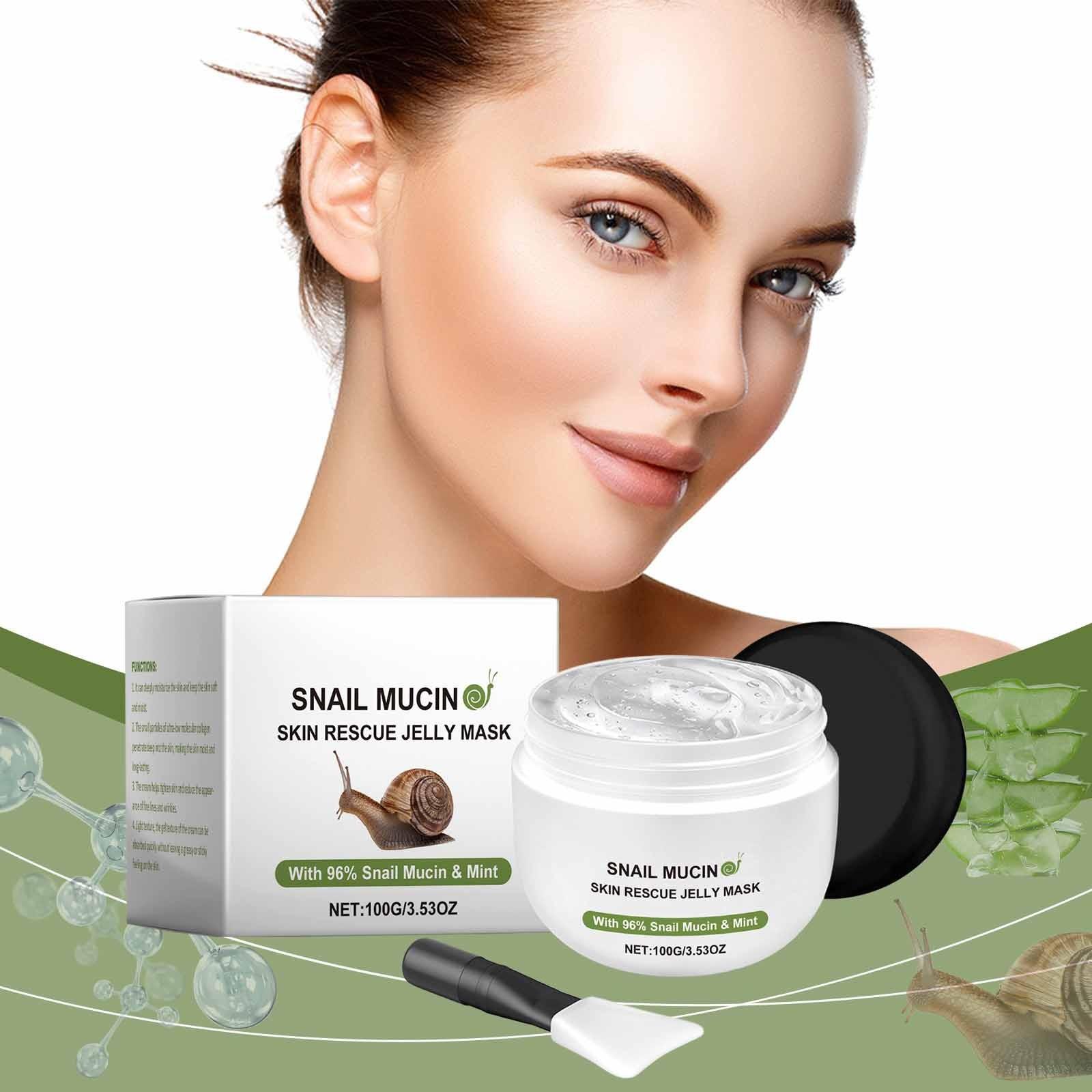 Маска с муцином, маска для лица Rescue Jelly, увлажняющая маска для лица с 96% муцина и экстрактом мяты, улучшающая состояние кожи, устраняющая недостатки и тусклость One Size
Маска с муцином, маска для лица Rescue Jelly, увлажняющая маска для лица с 96% муцина и экстрактом мяты, улучшающая состояние кожи, устраняющая недостатки и тусклость One Size