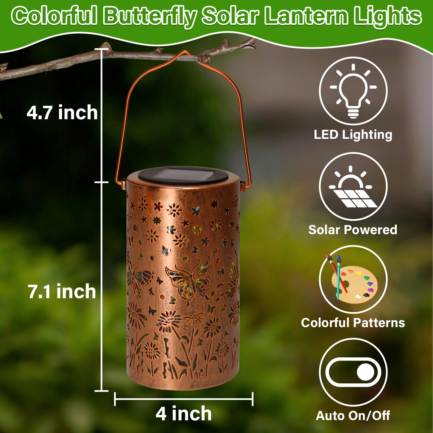 LED Colorful Butterfly Glow Solar Garden Lantern 2026 Waterproof Metal Outdoor Solar Powered Hanging Light ,Outdoor Decorations
LED Colorful Butterfly Glow Solar Garden Lantern 2026 Waterproof Metal Outdoor Solar Powered Hanging Light ,Outdoor Decorations