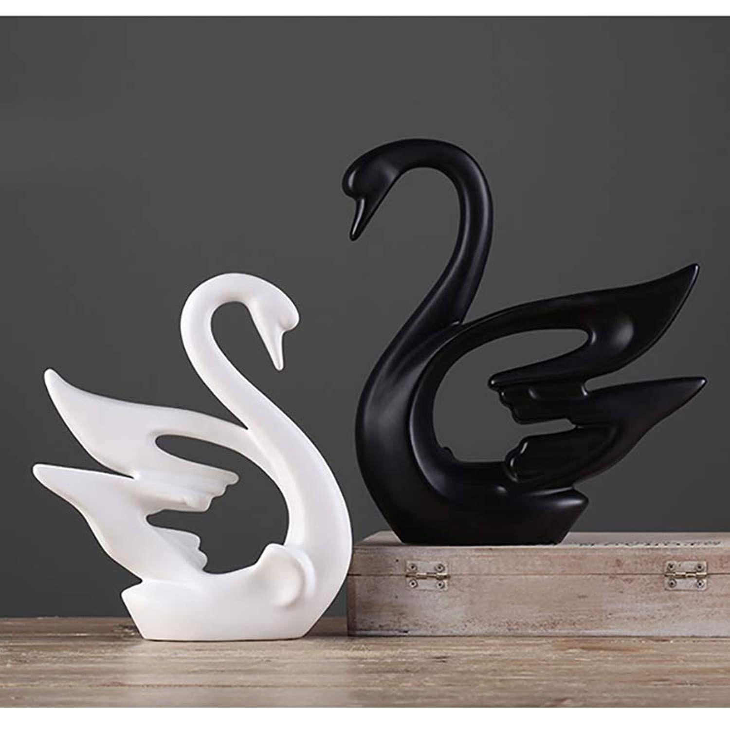 Lavish Modern Home Décor Swan Couple | Matte Finish Ceramic Figurines (Set of 2Pc, White and Black)
Lavish Modern Home Décor Swan Couple | Matte Finish Ceramic Figurines (Set of 2Pc, White and Black)