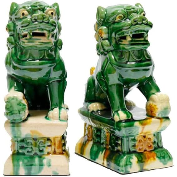 1 Pair China Ceramic Feng Shui Fu Foo Dog Guardian Lions Statues Asian Decor Ornaments for Office Desk House Warming Store Opening Gift,A3 A2
1 Pair China Ceramic Feng Shui Fu Foo Dog Guardian Lions Statues Asian Decor Ornaments for Office Desk House Warming Store Opening Gift,A3 A2