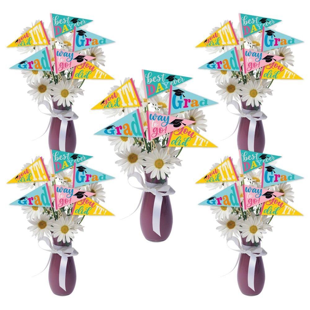 12pcs Celebrate Triangular Flag Vase Plugin DIY GRAD Theme Decor High School College 12pcs
12pcs Celebrate Triangular Flag Vase Plugin DIY GRAD Theme Decor High School College 12pcs